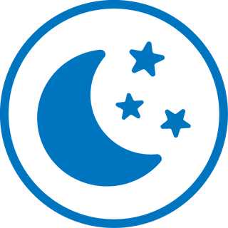 Mėnulio ir žvaigždžių piktograma